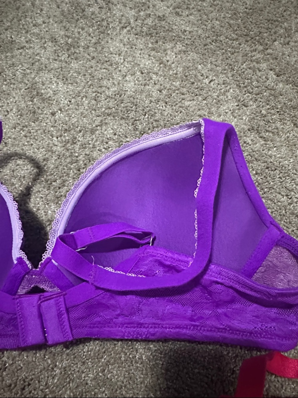 VS Purple and Hot Pink Embellished Push-Up Bras - Picture 9 of 12